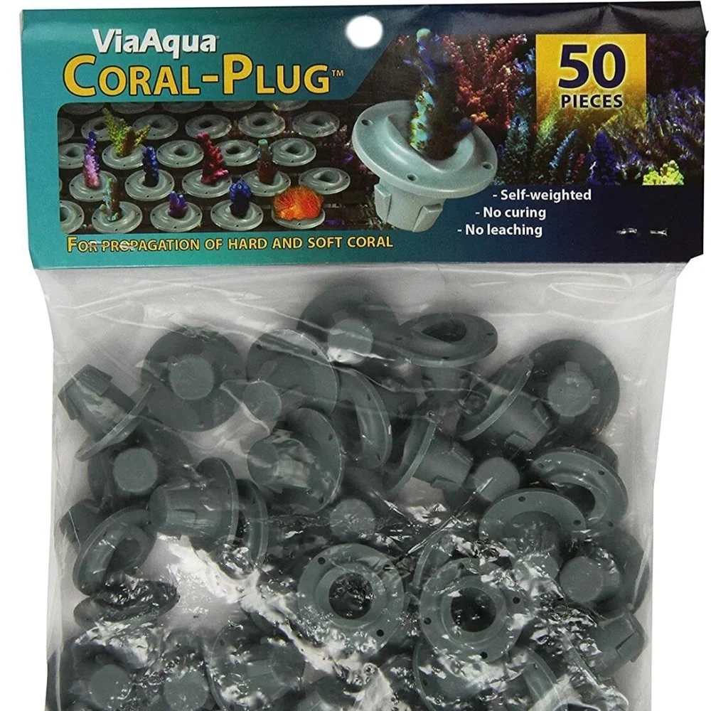 Via Aqua Coral Plug 50 Piece bag Commodity Axis Propagation work on hard & soft